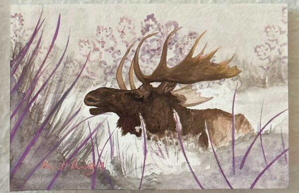 Mr. Mauve Moose Painting Details